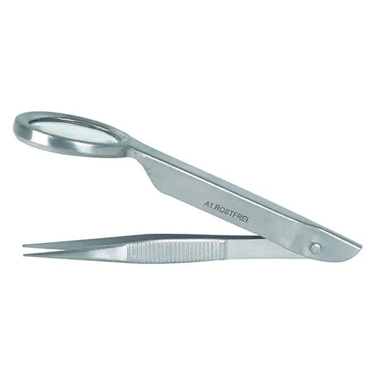 Forceps With Magnifier