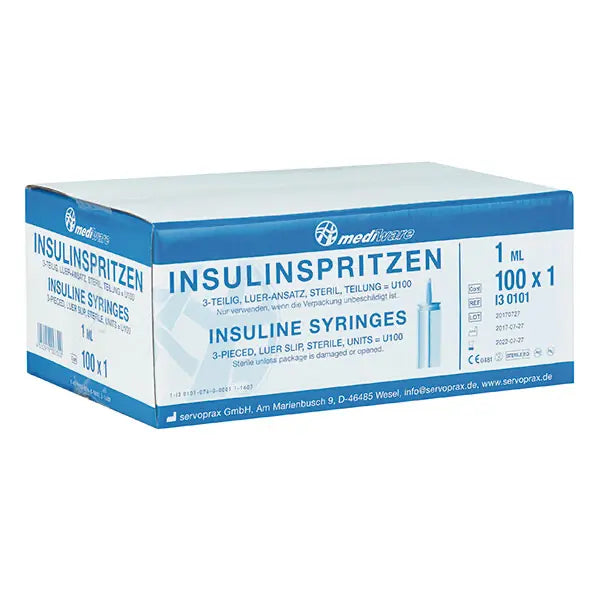 Mediware Insulin syringes 1 ml - U 40