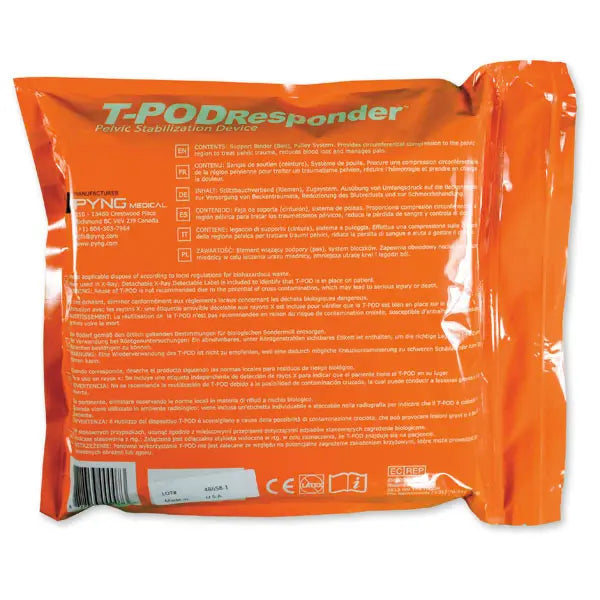 T-Pod Responder Pelvic stabilization device whiteorange